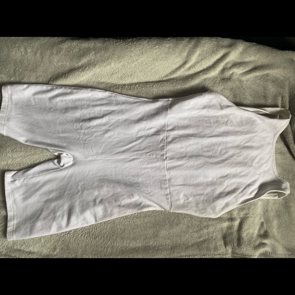 White romper body suit